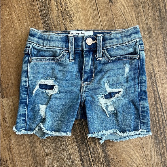 Abercrombie & Fitch Other - Abercrombie & Fitch Girl’s Ripped Blue Jean Shorts